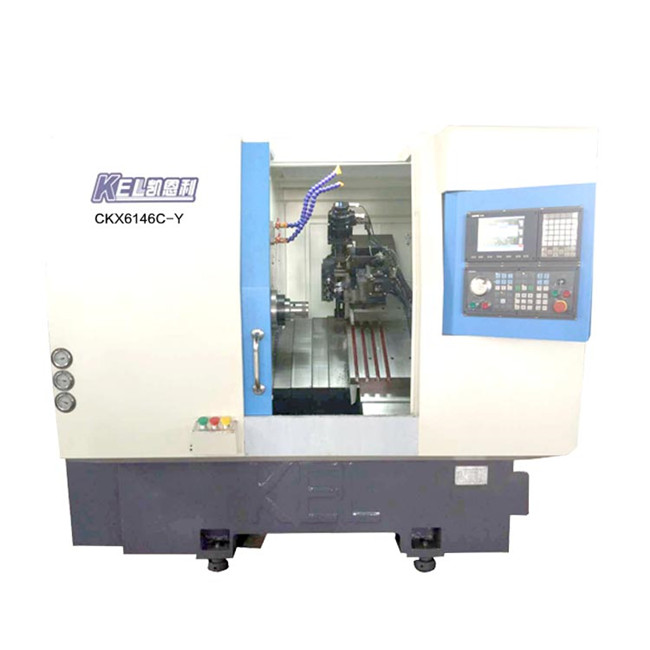 CKX6146C—Y∠45斜床身 (排刀型帶2個(gè)端銑3個(gè)鍘銑動(dòng)力頭）車(chē)銑復(fù)合數(shù)控車(chē)床—高配置 