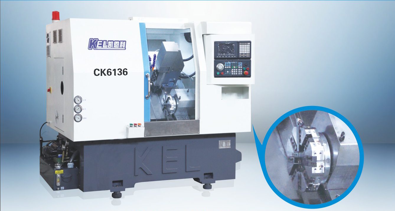 CK6136D-Y∠30斜床身車銑復合機(36刀塔+帶Y軸+4側動力頭+4端動力頭)—高配置