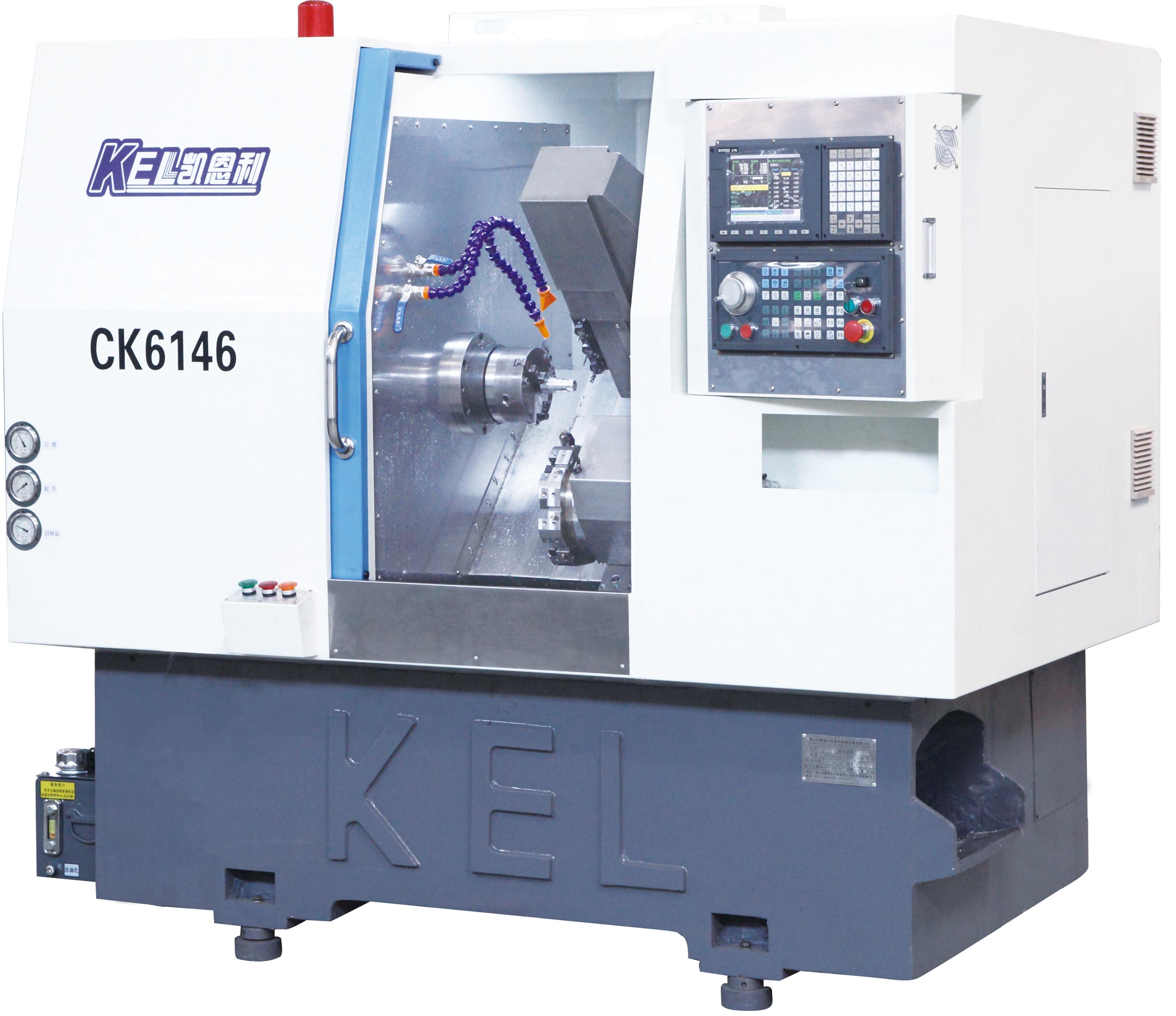 CKX46C-Y 數控車床（標準46機型-排刀機+帶Y軸+Y軸端銑2頭+Y軸側銑3頭）